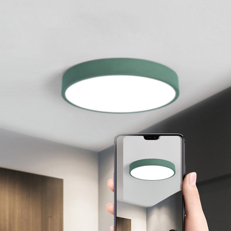 Round Flush Ceiling Light Fixture Modern Acrylic Single Light Flush Light
