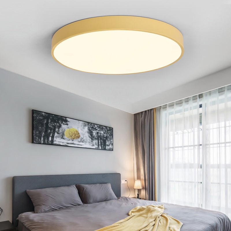 Round Flush Ceiling Light Fixture Modern Acrylic Single Light Flush Light