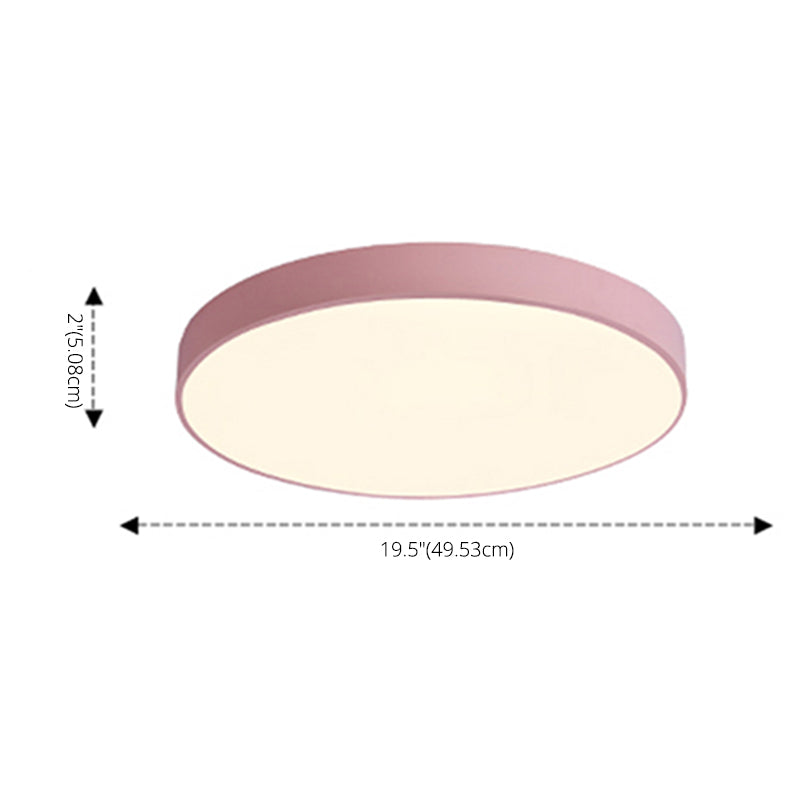 Round Flush Ceiling Light Fixture Modern Acrylic Single Light Flush Light