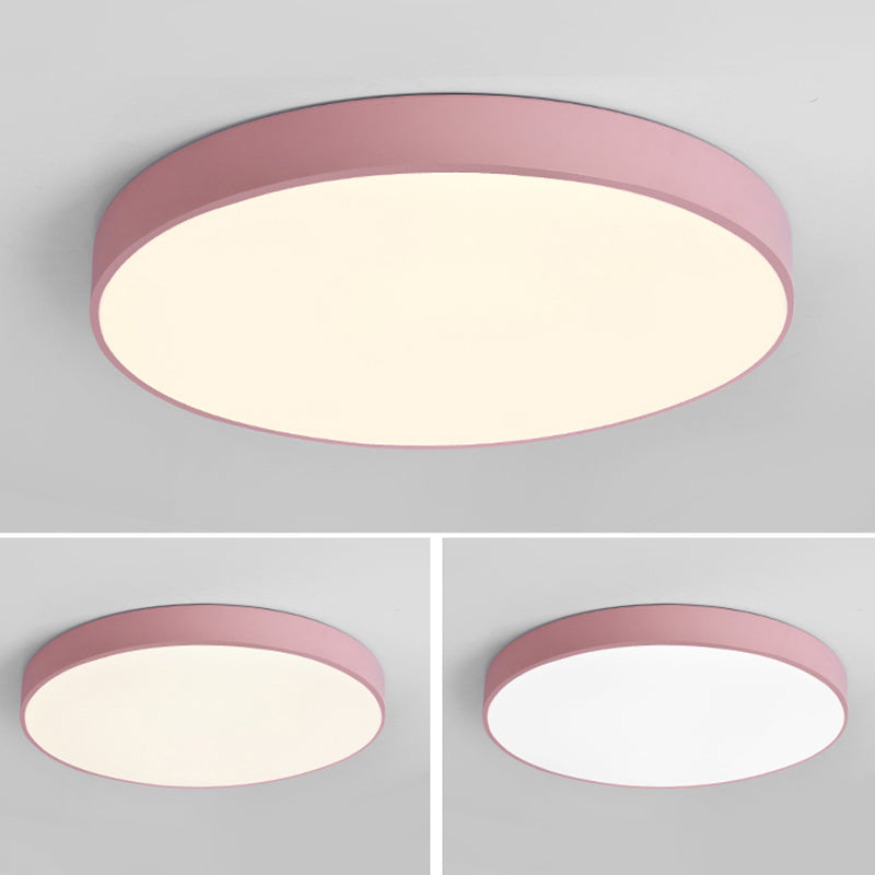 Round Flush Ceiling Light Fixture Modern Acrylic Single Light Flush Light