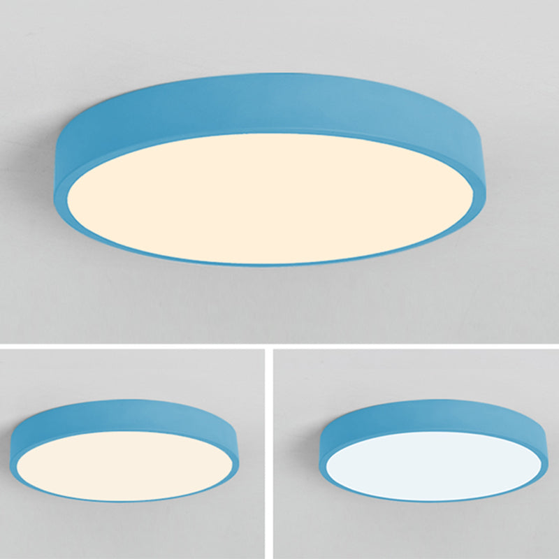 Round Flush Ceiling Light Fixture Modern Acrylic Single Light Flush Light