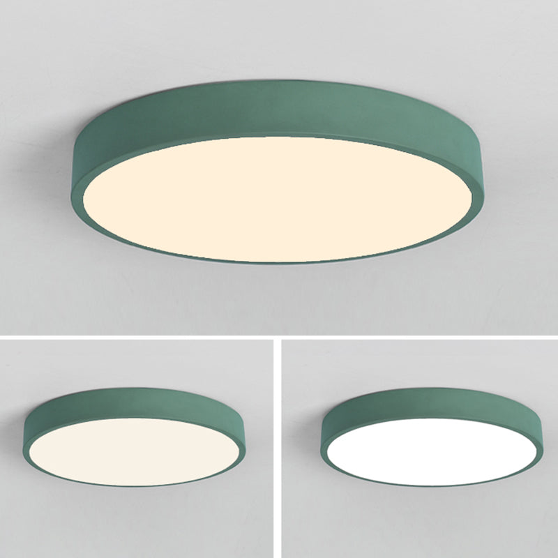 Round Flush Ceiling Light Fixture Modern Acrylic Single Light Flush Light