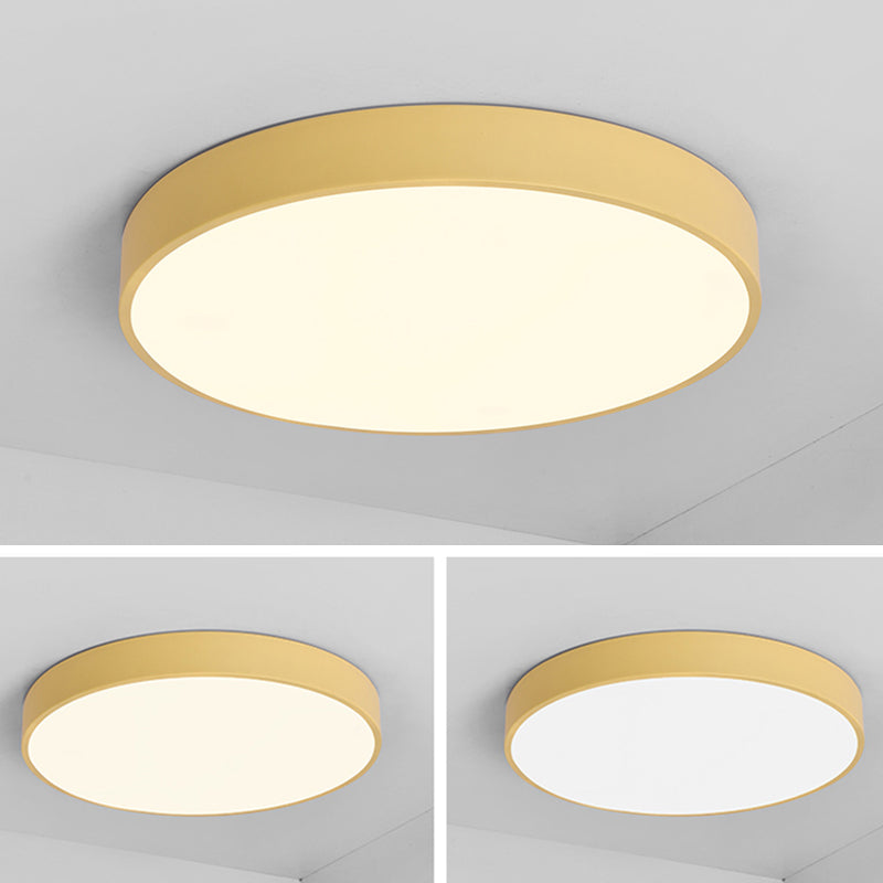 Round Flush Ceiling Light Fixture Modern Acrylic Single Light Flush Light