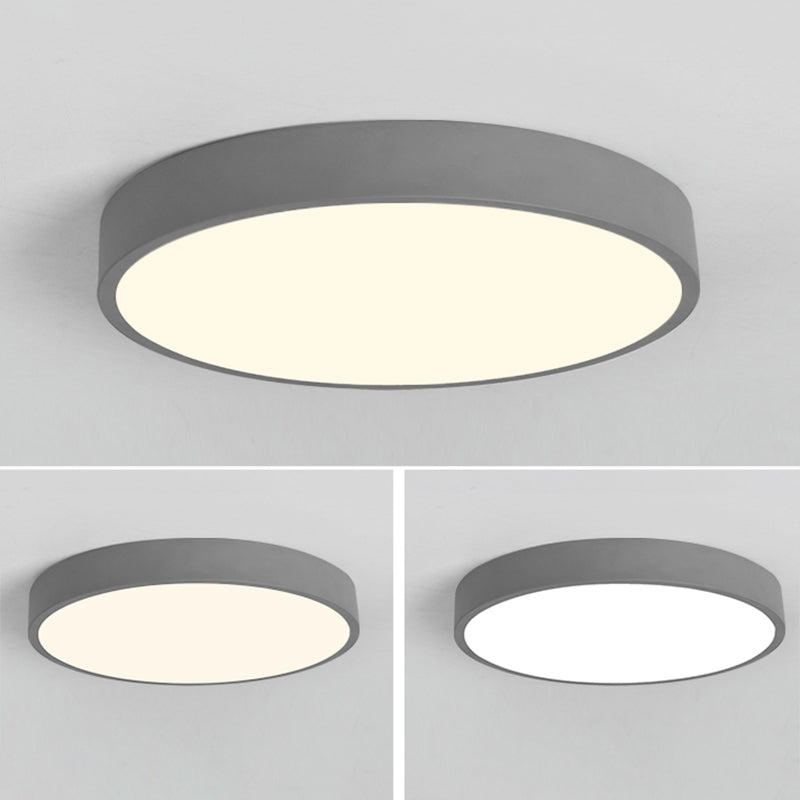Round Flush Ceiling Light Fixture Modern Acrylic Single Light Flush Light