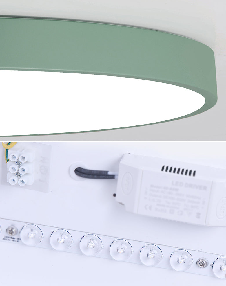 Round Flush Ceiling Light Fixture Modern Acrylic Single Light Flush Light