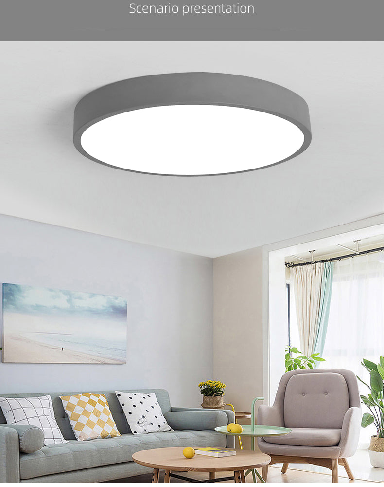 Round Flush Ceiling Light Fixture Modern Acrylic Single Light Flush Light