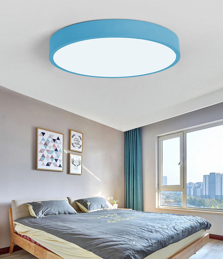 Round Flush Ceiling Light Fixture Modern Acrylic Single Light Flush Light