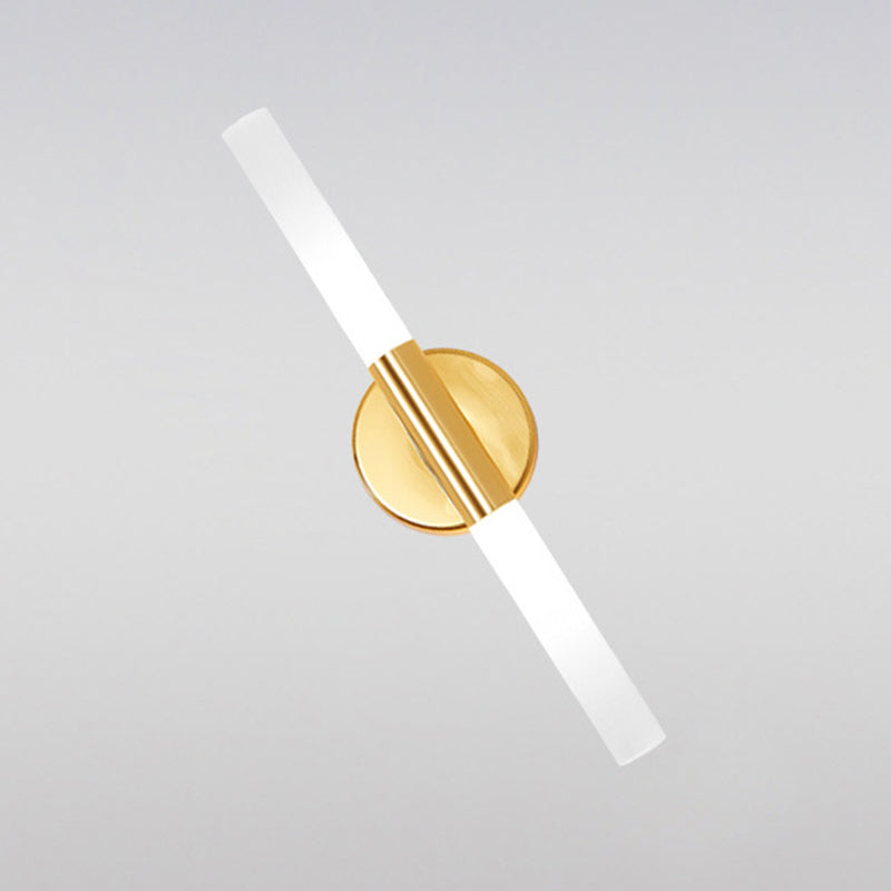 Simplicité moderne mural tubulaire éclairage en verre blanc lampe murale murale pour chambre à coucher