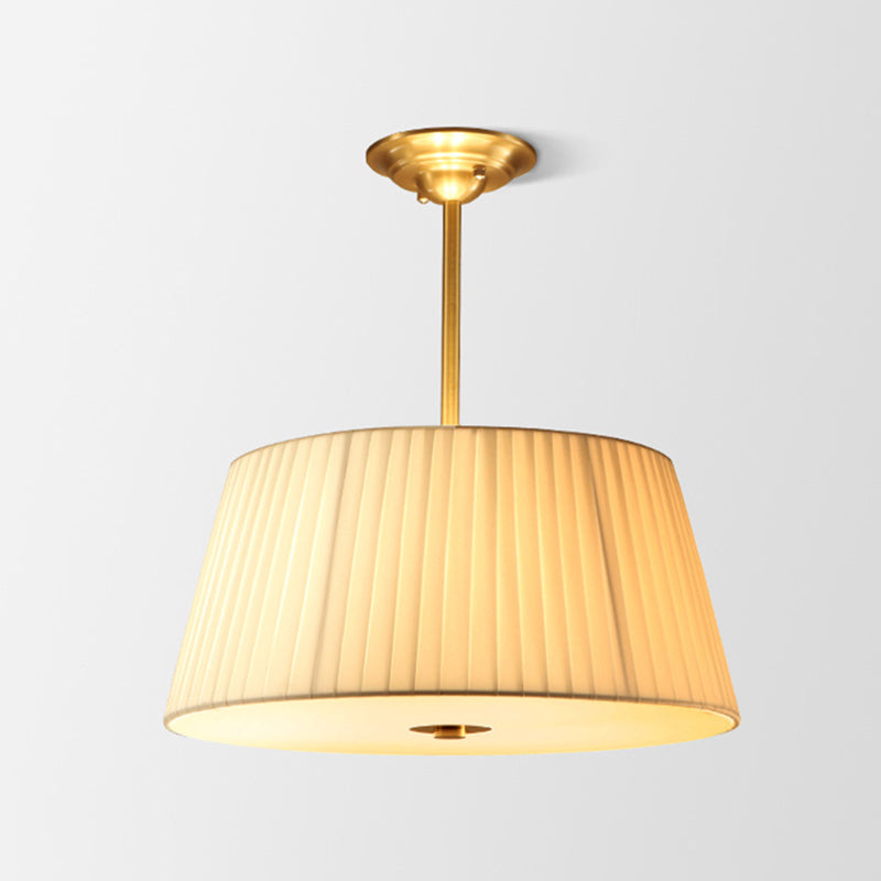 Tapered Semi Flush Mount Light Fabric Traditional Flush Mount Ceiling Light Fixtures for Living Room