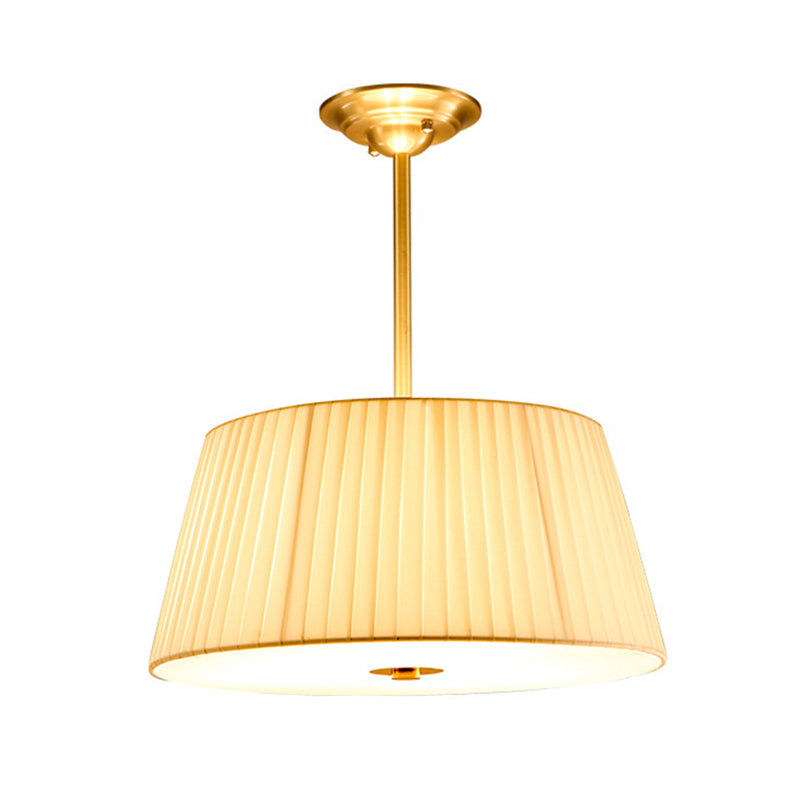 Tapered Semi Flush Mount Light Fabric Traditional Flush Mount Ceiling Light Fixtures for Living Room