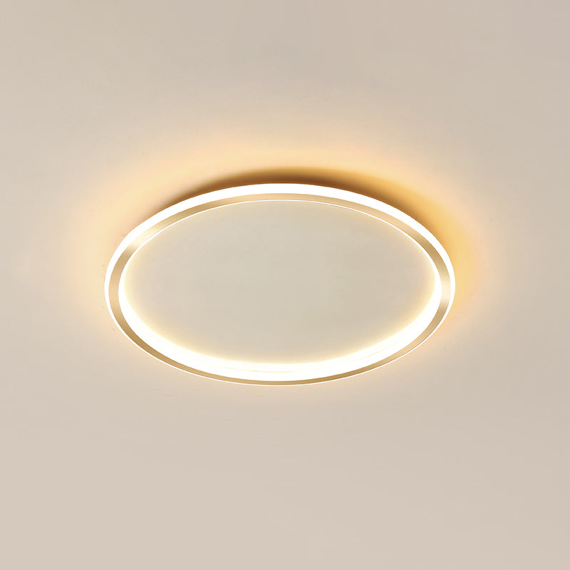 Circular Flush Mount Light Fixtures Modern Aluminum Flushmount