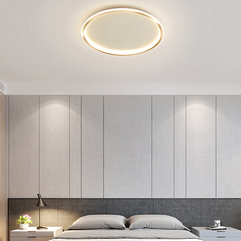 Circular Flush Mount Light Fixtures Modern Aluminum Flushmount