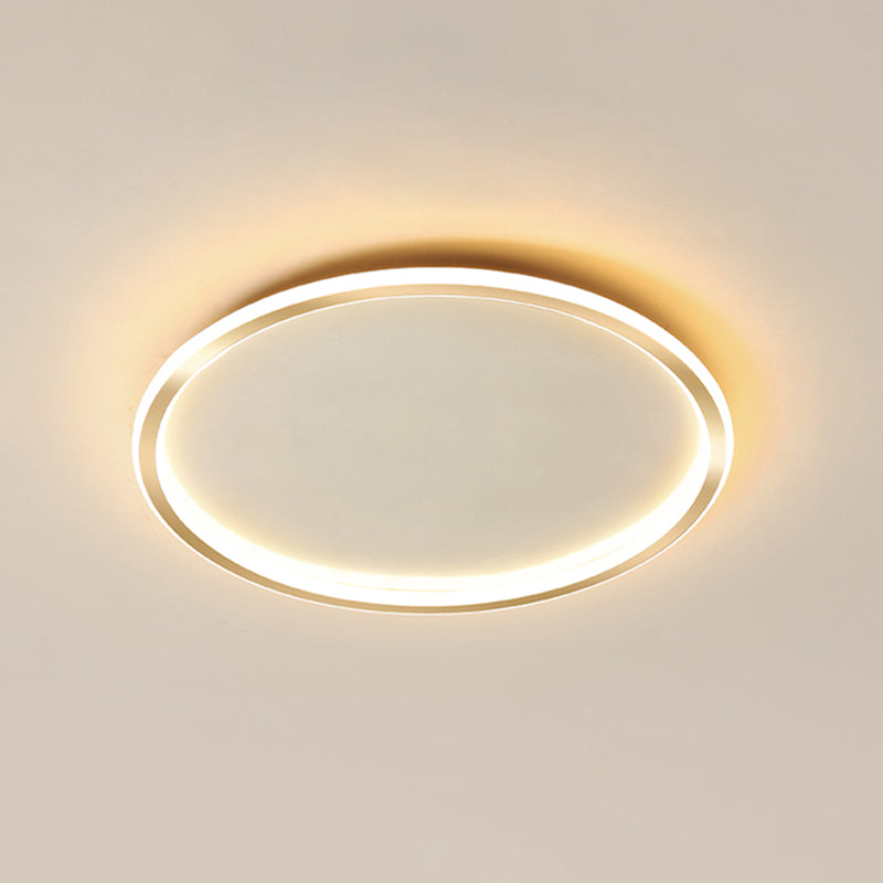 Circular Flush Mount Light Fixtures Modern Aluminum Flushmount