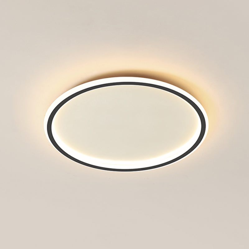 Circular Flush Mount Light Fixtures Modern Aluminum Flushmount