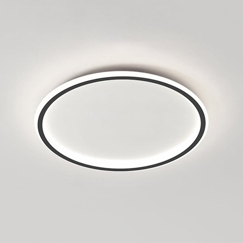 Circular Flush Mount Light Fixtures Modern Aluminum Flushmount