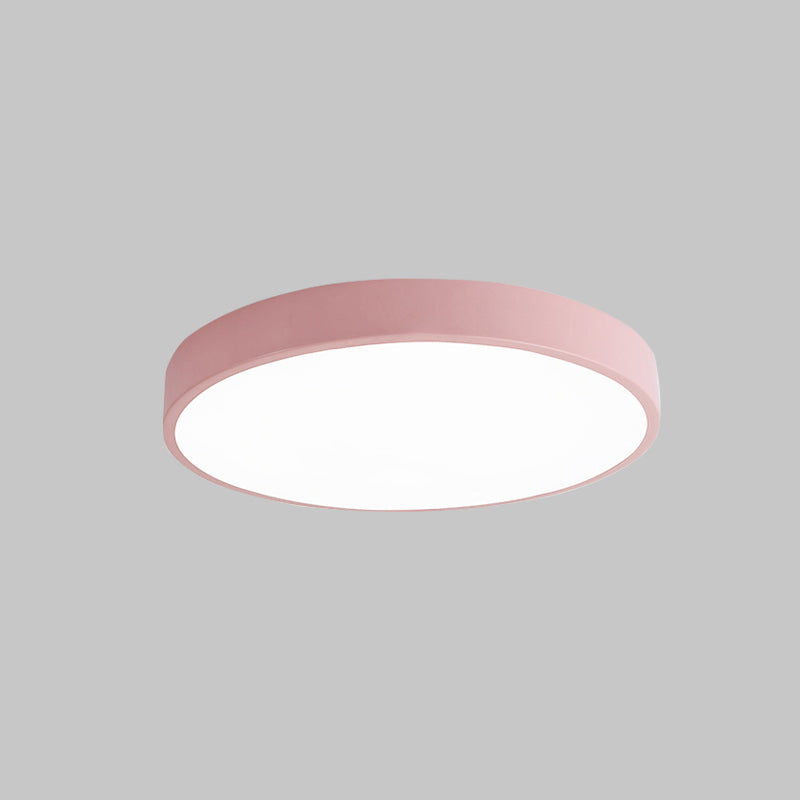 1-Light Round Flush Ceiling Light Fixture Modern Acrylic  Flush Light