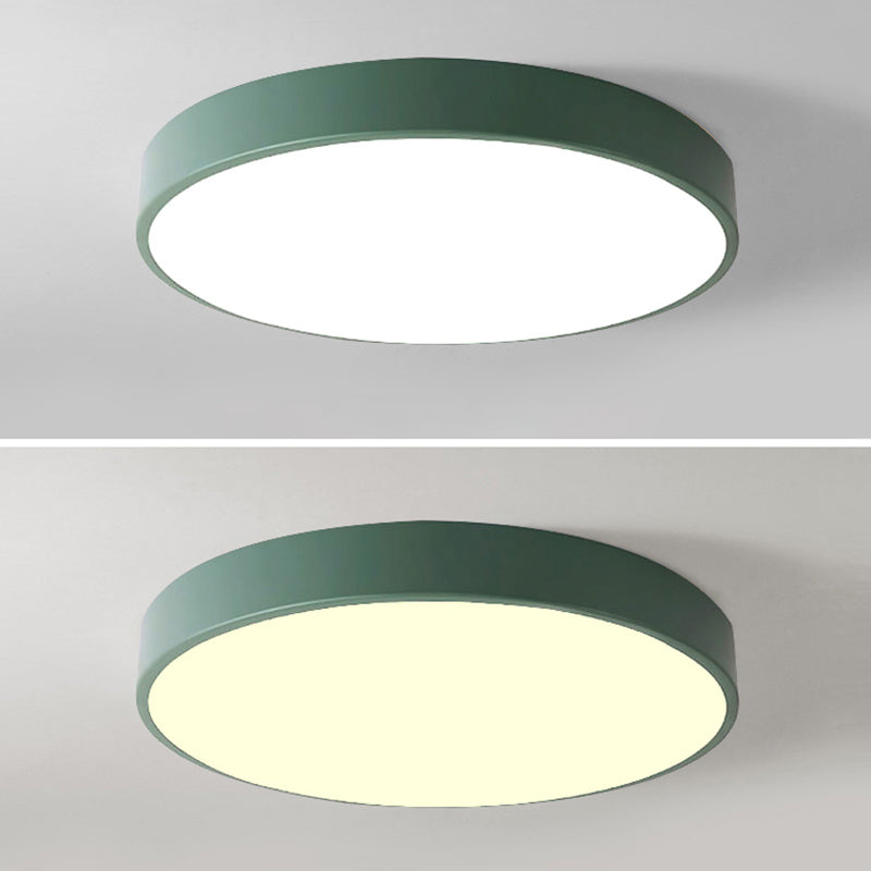 1-Light Round Flush Ceiling Light Fixture Modern Acrylic  Flush Light