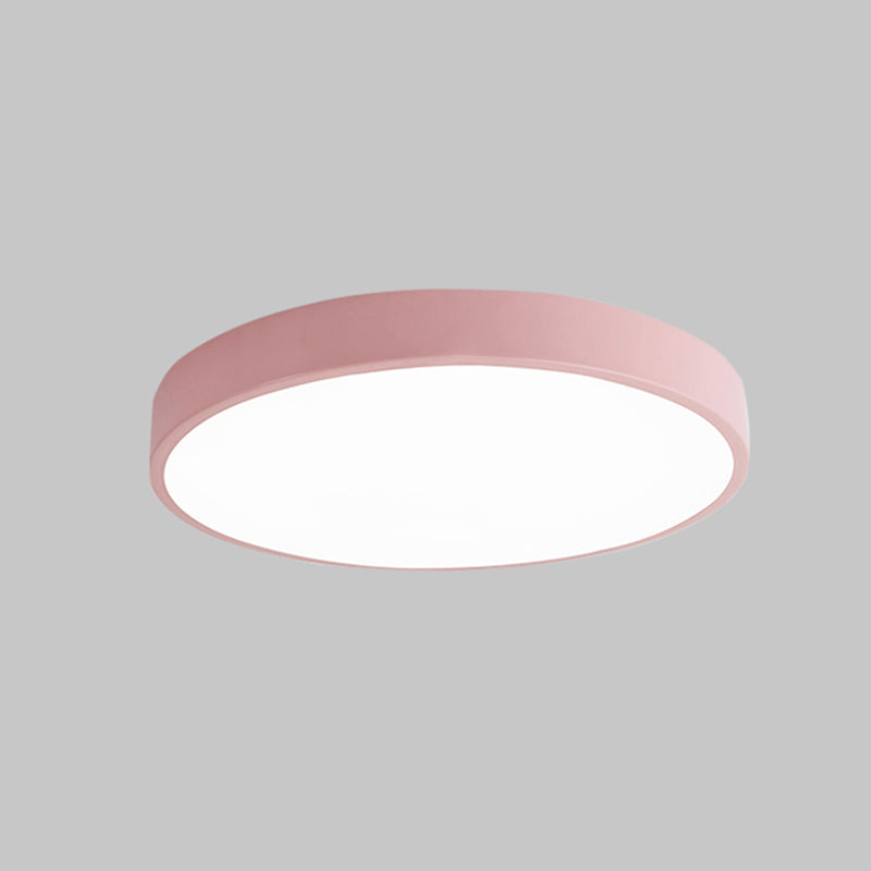 1-Light Round Flush Ceiling Light Fixture Modern Acrylic  Flush Light