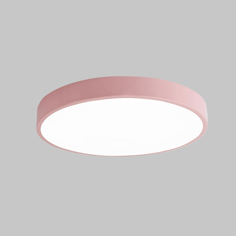 1-Light Round Flush Ceiling Light Fixture Modern Acrylic  Flush Light