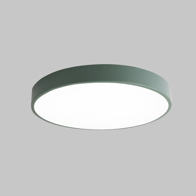 1-Light Round Flush Ceiling Light Fixture Modern Acrylic  Flush Light