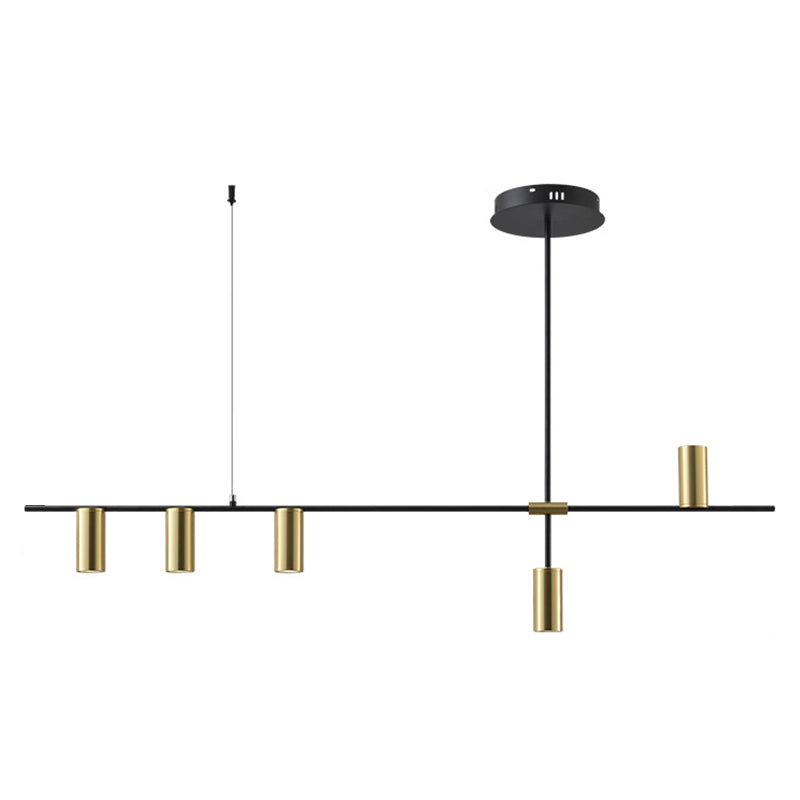 Dining Room Island Lighting Fecture Modern Chandelier Light Partry met lineaire metalen schaduw