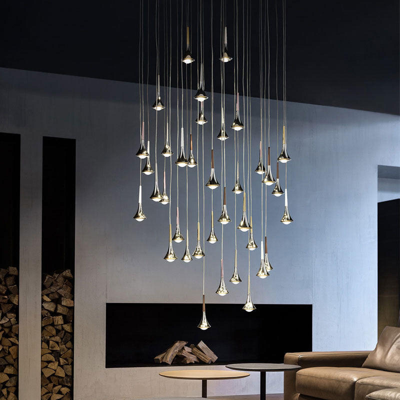 Raindrop LED Pendant Light Minimalist Aesthetic Acrylic Dining Room Suspension Lamp
