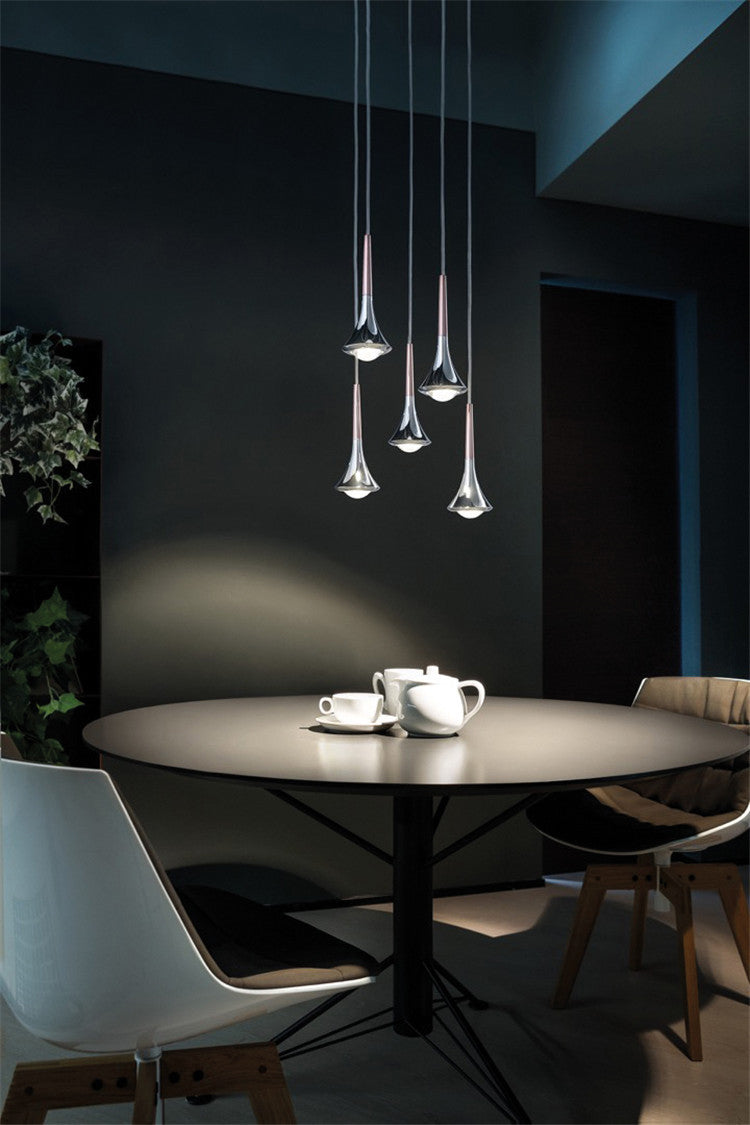 Raindrop LED Pendant Light Minimalist Aesthetic Acrylic Dining Room Suspension Lamp