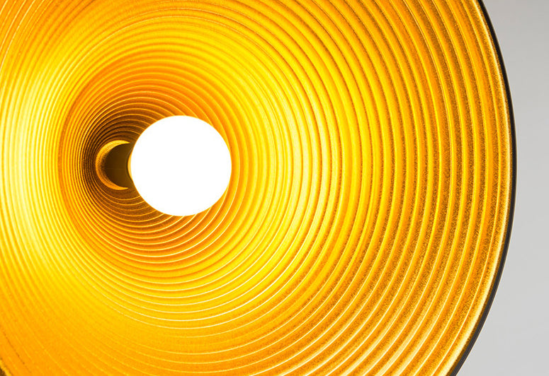 Black and Gold Inner Geometric Pendant Industrial Retro Metal 1-Light Bistro Hanging Light