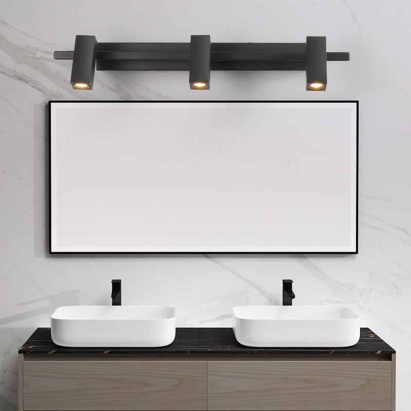 Frosted Black Angle Adjustable Vanity Light Nordic Style Minimalism Aluminum Make-up Mirror Lamp for Bathroom Vanity