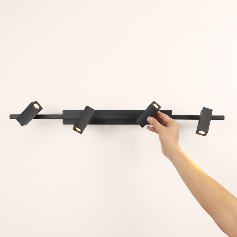 Frosted Black Angle Adjustable Vanity Light Nordic Style Minimalism Aluminum Make-up Mirror Lamp for Bathroom Vanity