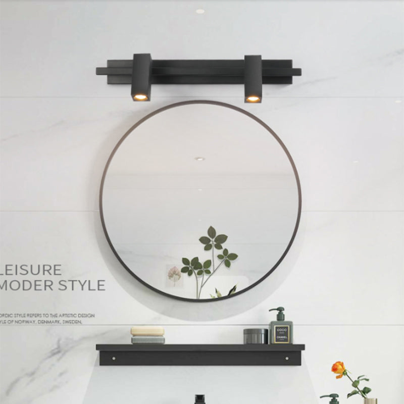 Frosted Black Angle Adjustable Vanity Light Nordic Style Minimalism Aluminum Make-up Mirror Lamp for Bathroom Vanity