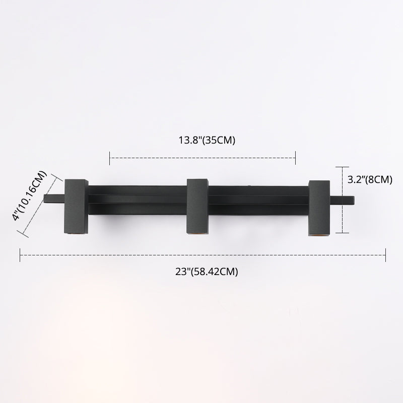 Frosted Black Angle Adjustable Vanity Light Nordic Style Minimalism Aluminum Make-up Mirror Lamp for Bathroom Vanity