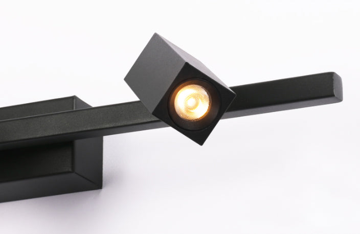 Frosted Black Angle Adjustable Vanity Light Nordic Style Minimalism Aluminum Make-up Mirror Lamp for Bathroom Vanity