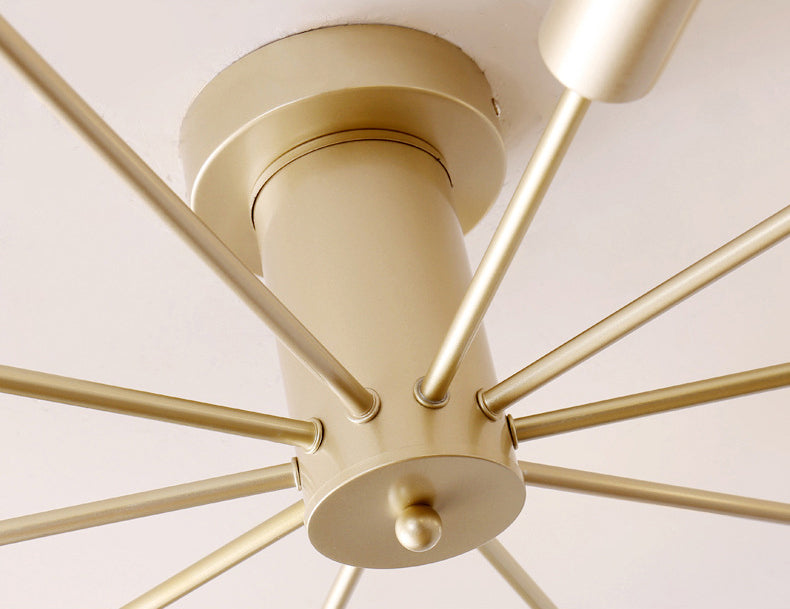 Sputnik Diseño Semi-rubor Montaje Ligero Fijo Metal Moderno Semi-ras
