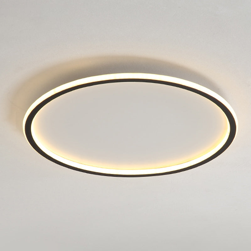 Circular Shape Prismatic Metal Ceiling Lighting Modern Minimalist Style LED Living Room Flush Lamp