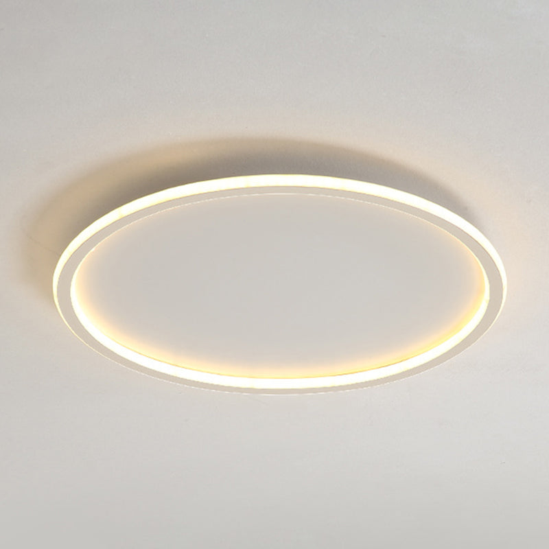 Circular Shape Prismatic Metal Ceiling Lighting Modern Minimalist Style LED Living Room Flush Lamp