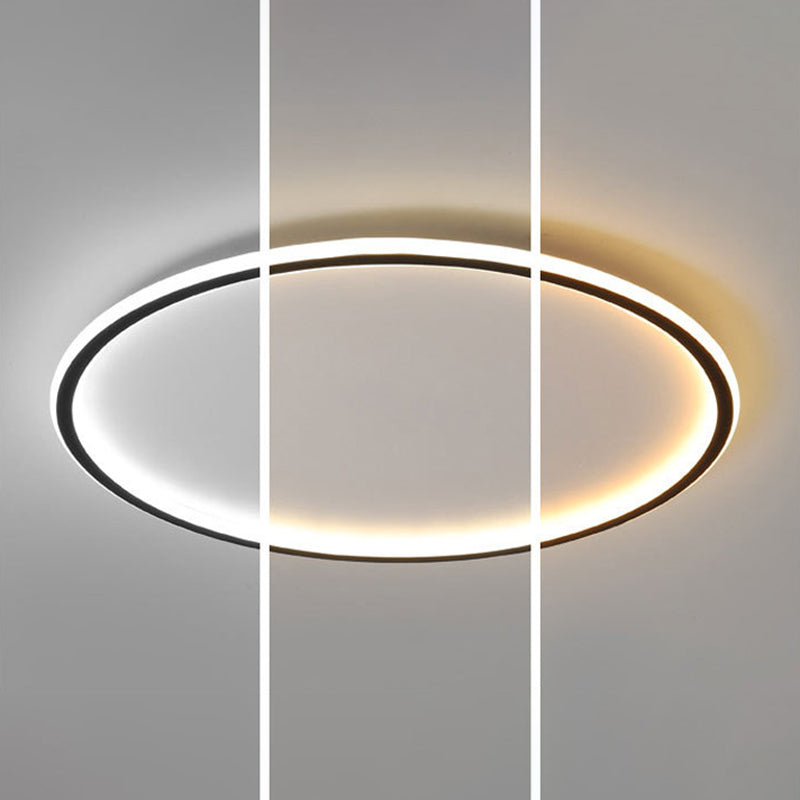 Circular Shape Prismatic Metal Ceiling Lighting Modern Minimalist Style LED Living Room Flush Lamp