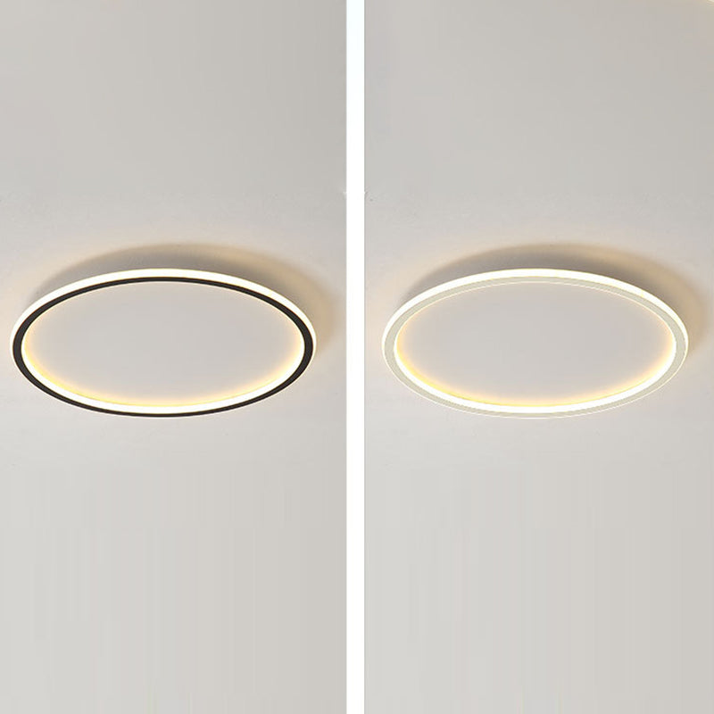 Circular Shape Prismatic Metal Ceiling Lighting Modern Minimalist Style LED Living Room Flush Lamp