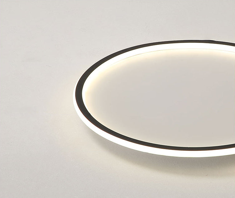 Circular Shape Prismatic Metal Ceiling Lighting Modern Minimalist Style LED Living Room Flush Lamp