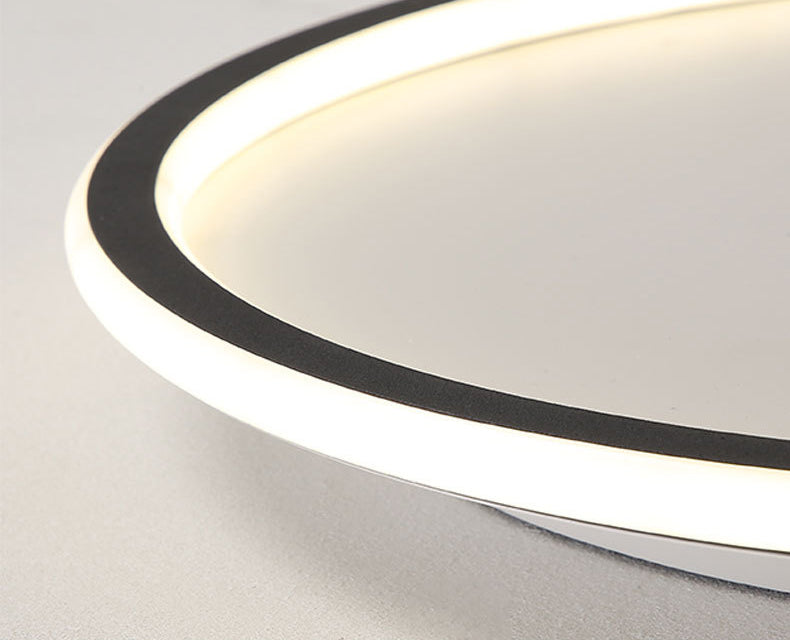 Circular Shape Prismatic Metal Ceiling Lighting Modern Minimalist Style LED Living Room Flush Lamp
