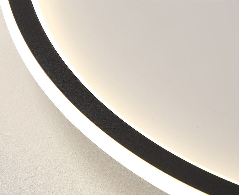 Circular Shape Prismatic Metal Ceiling Lighting Modern Minimalist Style LED Living Room Flush Lamp