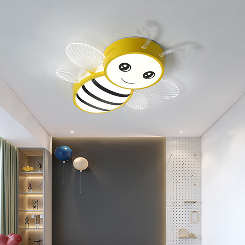 Bee-shaped  Flush Mount Light Fixtures Kids Acrylic Flushmount