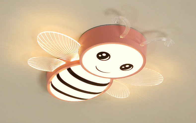 Bee-shaped  Flush Mount Light Fixtures Kids Acrylic Flushmount
