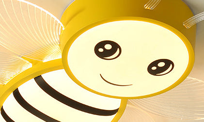 Bee-shaped  Flush Mount Light Fixtures Kids Acrylic Flushmount