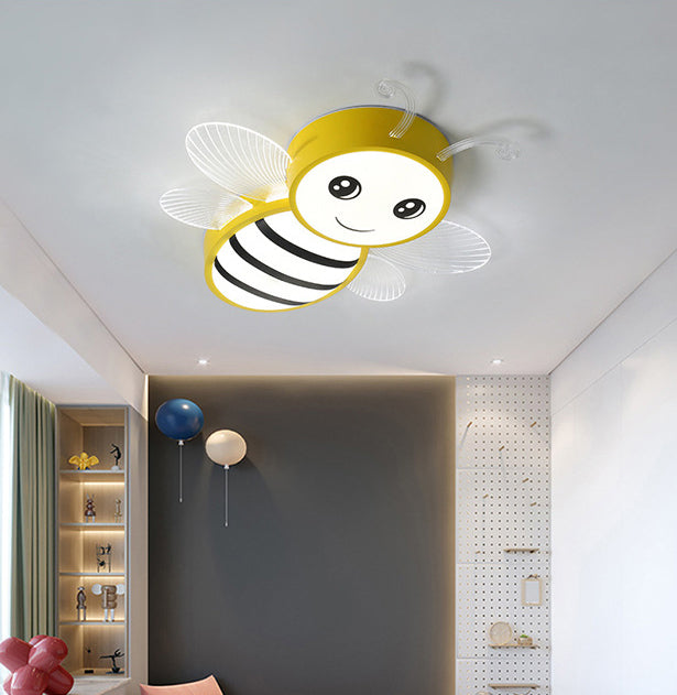 Bee-shaped  Flush Mount Light Fixtures Kids Acrylic Flushmount