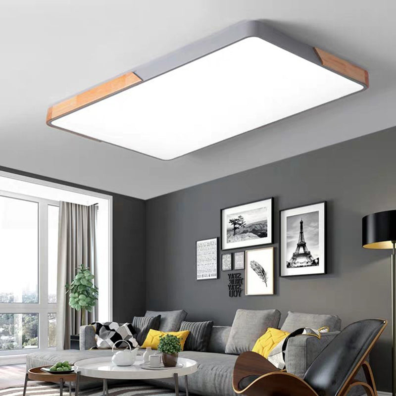 Geometrical Flush Mount Light Fixtures Modern Wood Flush Chandelier