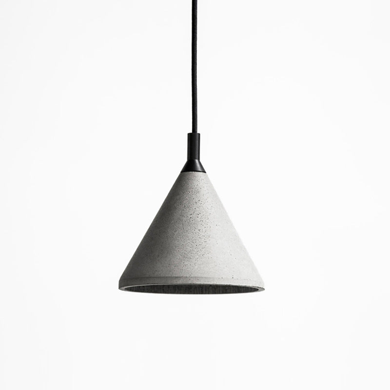 Cone gris ciment hanging léger style vintage Creative 1-Light Pendentif pour le restaurant du café