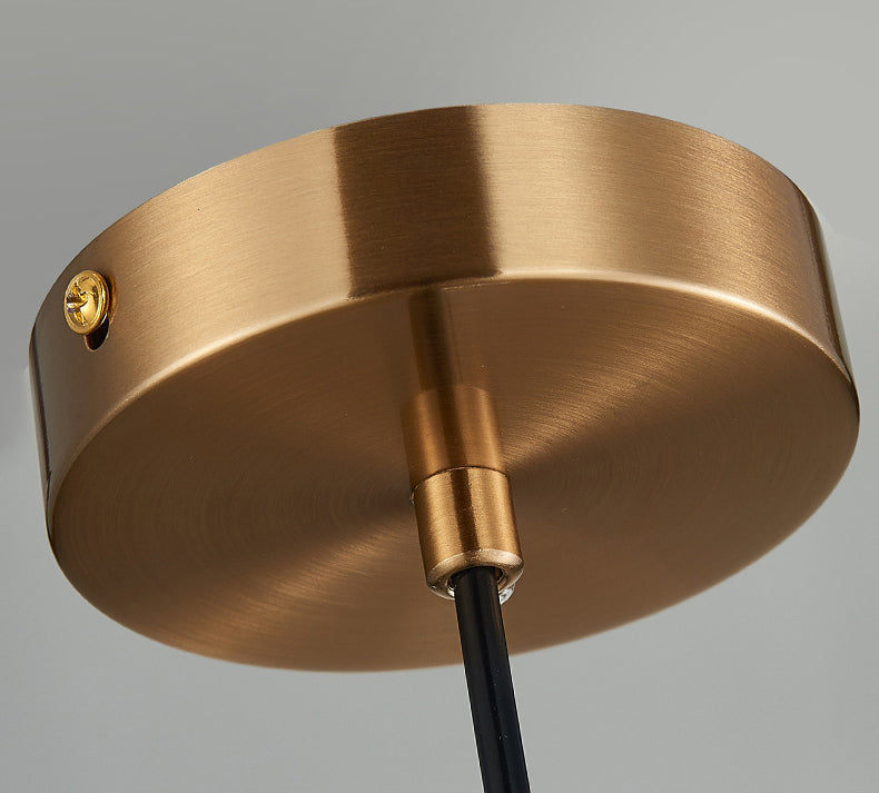 Dark Blue Cylindrical Glass Suspension Light Post-modern Style Minimalism Single Bulb Hanging Light