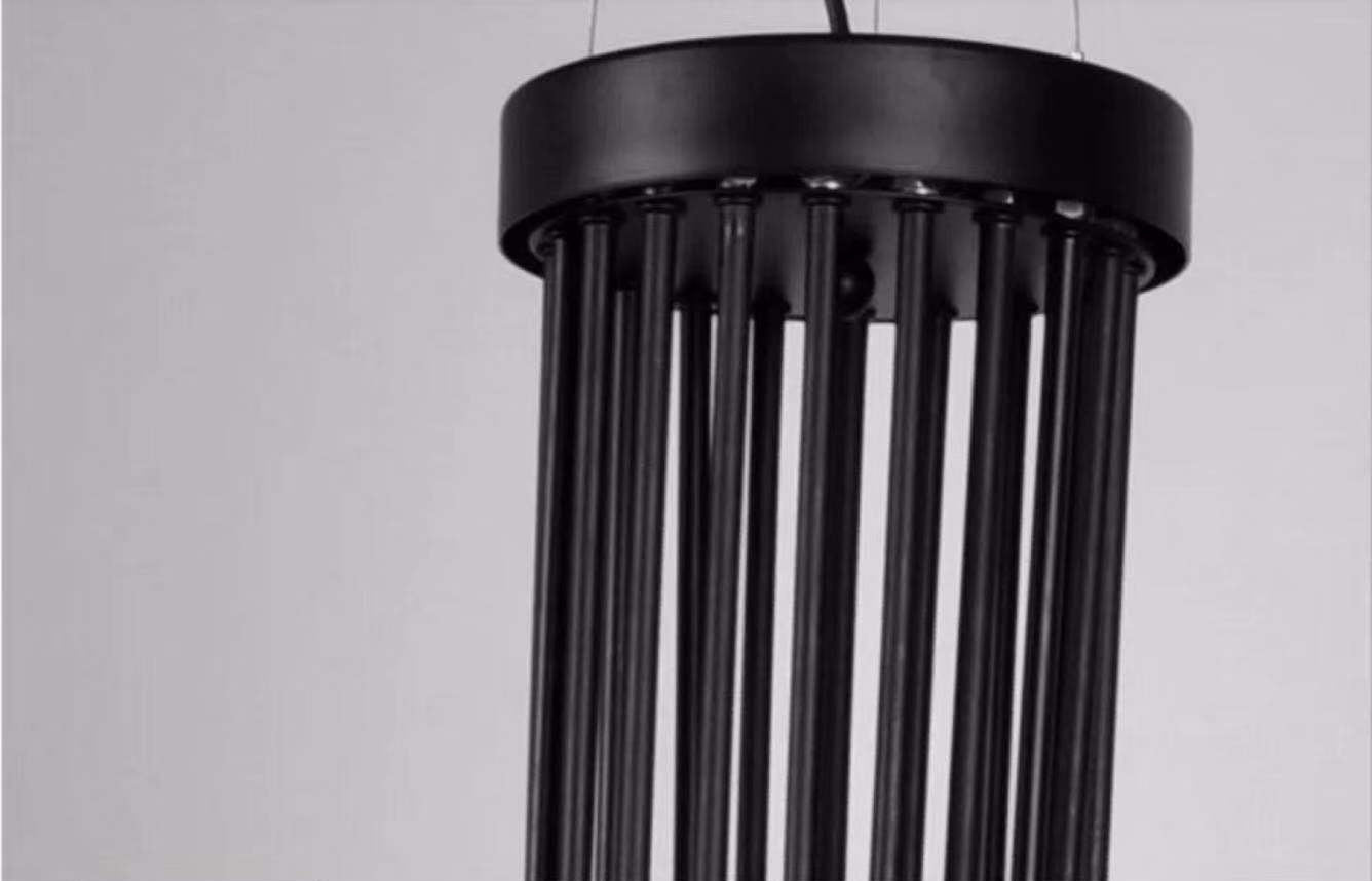 Spirale Stile industriale Lampadario in ferro battuto Light Design Bulb Open Design Retro Hanging in nero