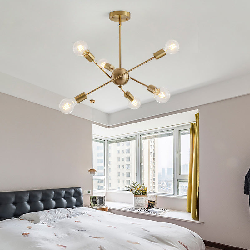 Accesorio colgado de techo accesorio de iluminación de lámpara de metal para remolino en latón en latón